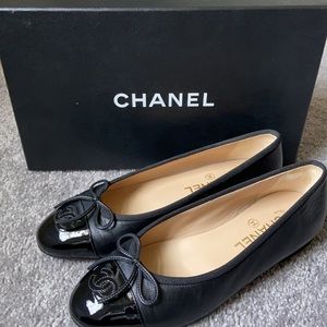 Chanel Ballerina Flats in Black Lambskin